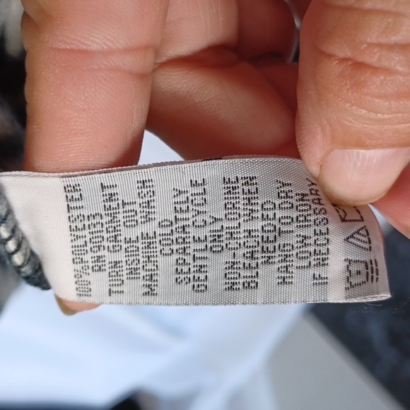 Bob Mackie Button Front Black and White Printed Fleece Jacket - Picture 6 of 6